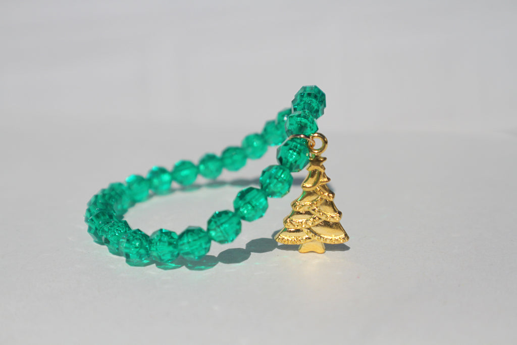 Green Tinsel Bracelet
